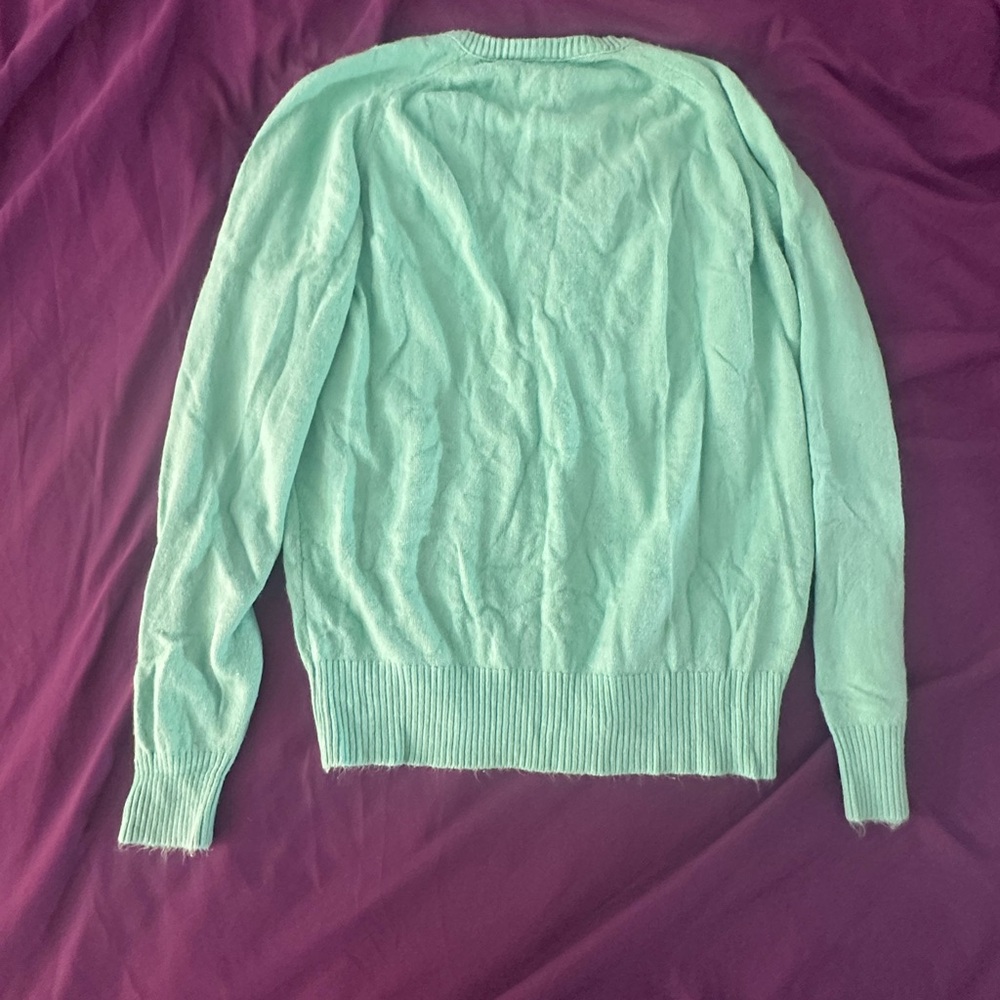 Mint Green V-Neck Givenchy Sport Sweater - Picture 2 of 4